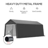 Outdoor Storage Shed Equipment Shelter Cover Bicycle PE Waterproof Steel Frame
