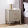 Dusk Sienna Taupe & Gold Effect 2 Drawer Bedside Table RRP £699