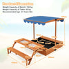 Toddler Patio Activity Playset w/ Adjustable Rotatable Canopy-Natural