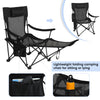 2 in 1 Folding Camping Chair Portable Garden Fishing Chair w/ Cup Holder Armrest