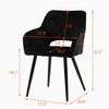 Set of 2 Armchairs Dining Chairs with Arms Velvet PU Faux Leather Chairs Kitchen