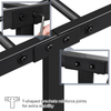 3Ft Single Bed Frame Vintage Iron Platform Bed with High Headboard and Footboard