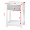 Bedside Table Cabinet with Drawer Side End Table Coffee Tea Table Bedroom Home