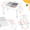 Kids Table and Chairs Set Childrens Furniture Activity Play and Building Bricks