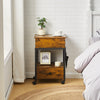 Side Table Coffee Table End Table NightStand Bedside Table with Charging Station