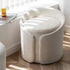 Soft Teddy Boucle Makeup Chair Upholstered Vanity Stool Dressing Table Chair uk