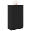 Shoe Cabinet in Black Oak - 59 x 35 x 100 cm - Made from Engineered Wood