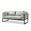 Single/Double/Triple Sofa Armchair Faux Leather Cushion Seat Metal Frame Armrest