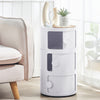 2-5 Tier Round Storage Unit Cabinet Drawers Towel Corner Table Bedroom Sofa
