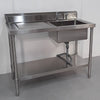 Commercial Catering Sink Stainless Steel 120cm / 1200mm Kitchen Single Bowl