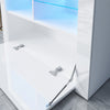 White Modern TV Stand Sideboard Cabinet With Storage 100cm High Gloss LED Light