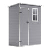 Garden Shed 5Ft X 3 FT Plastic Tool Storage House w/ Lockable Doors & Window New