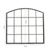 Vintage Outdoor Garden Large Mirror Arch Metal Black Frame Hanging Wall Mounted