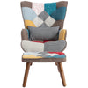 Multi-colour Lounge Chair with Footrest, Backrest and Cushion for Living Room