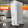 7 Fin Oil Filled Radiator Electric Portable Heater 3 Heat Thermostat Column UK