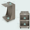 C-Shaped End Table Mobile Sofa Side Table Coffee Laptop Table-Grey