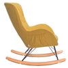 High Back Rocking Chair Bedroom Nursery Reading Room Relax Armchair Sofa -Yellow