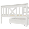 3ft Wooden Single Bed Frame White Solid Wood Bed w/Storage Drawers Bed Furniture