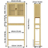 Bamboo Over The Toilet Storage Cabinet Washing Machine Bathroom Rack