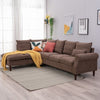 L-Shaped Corner Sofa, Sectional Couch with Built-in USB Port Chaise