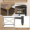 Industrial Computer Desk Writing Workstation w/Storage Drawer and 2 Open Shelves