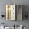 Bathroom Cabinet Mirror Wall Mounted Storage Cupboard Adjustable Shelf Top Light
