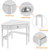 Computer Desk Corner Workstation L Shaped Drawer Shelves Small Home Office White