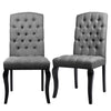 2/4 Retro Upholstered Chairs Accent Chair Buttoned Seat For Kitchen Dining Room