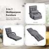 2 IN 1 Folding Lazy Sofa Lounger Floor Gaming Armchair Bed Recliner Adjustable