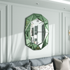 Large 3D Mirrored Wall Clock Beveled Glass Quartz Clock Art Dial Mute Wall Clock