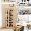 40 Bottles Storage Wine Rack Freestanding Pine Wood Display Shelf Wine Holder