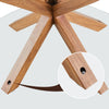 Modern Round Dining Table Metal Legs 100cm Tempered Glass Top Home Living Room