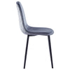 Dining Chairs 2/4PCS High Back Grey Velvet Padded Seat Kitchen Chair Office Home