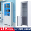 High Gloss Display Cabinet with LED Light Storage Sideboard Cupboard Modern