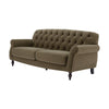 Dusk Hebden Olive Green Velvet 3 Seater Sofa RRP £999