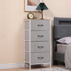 Fabric Bedside Cabinet Table Metal Frame Storage Unit Organiser Chest of Drawers