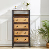 3/4/5/6/8 Drawers Dresser Tower Organizer Storage Chest of Drawers Metal Frame