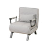 Sofa Bed Versatile Convert Single 4-in-1 6-Position 85° Sleeper Recliner L-Grey