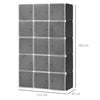 15 Cube Wardrobe Portable Interlocking Plastic Modular Closet Organiser Cabinet