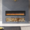 Electric Heater 40-100in LED Fireplace Media Wall Fire Insert/ Wall Mount/ Stand