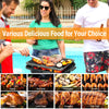 Charcoal Grill Portable Cast Iron Barbecue Grill w/Double-sided Grilling Net