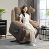 Electric Riser Cord Fabric Recliner Armchair Lounge Home Reclining Chair Brown