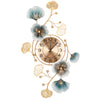 Large Wall Clock Silent Elegant Decorative Floral Gold Flower Leaf Clock 83cm