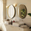 Modern Wall Mirror with Gloden Frame Oval Wall Mounted Makeup Dressing Mirror