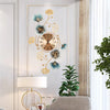 Large Wall Clock Silent Elegant Decorative Floral Gold Flower Leaf Clock 83cm