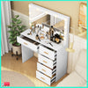Vanity Dressing Table Makeup Desk With 5 Drawers Hollywood LED Lighted Mirror