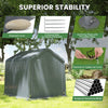 240 x 195 cm Outdoor Storage Shelter Garage Storage House-Gray
