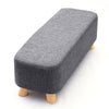 Linen Fabric Padded Stool Bench Footstool Pouffe Footrest Living Room Bedroom