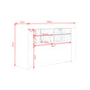 Modern 100cm TV Unit Cabinet Stand Matt Body & High Gloss Door with LED Lights