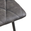 Set of 2 Faux Leather/Suede Dining Chairs Metal Legs Reception Restaurant Chair